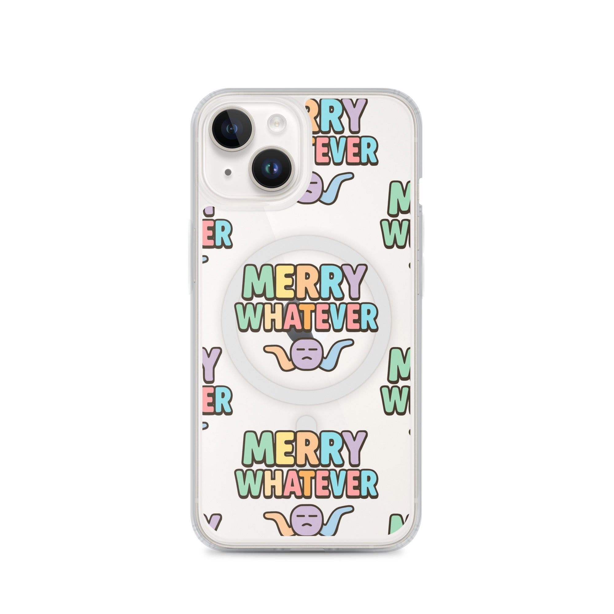 Merry Whatever Anti-Christmas / Bah Humbug iPhone Clear Case | – RB Designa Co