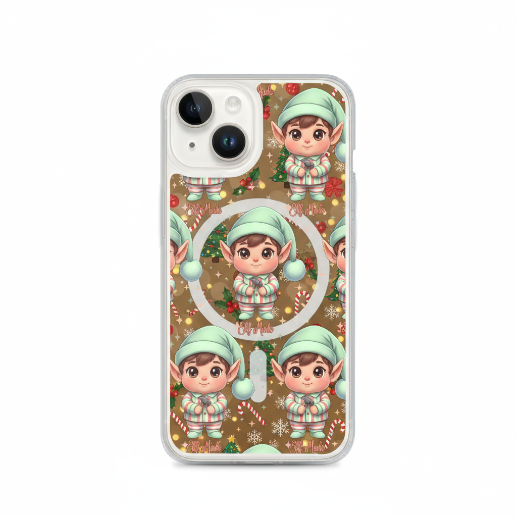 Cute Elf Green Hat Kids & Babies iPhone Clear Case