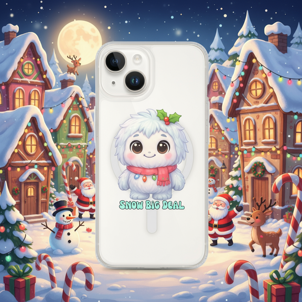 Festive Yeti Holly Kids & Babies iPhone Clear Case