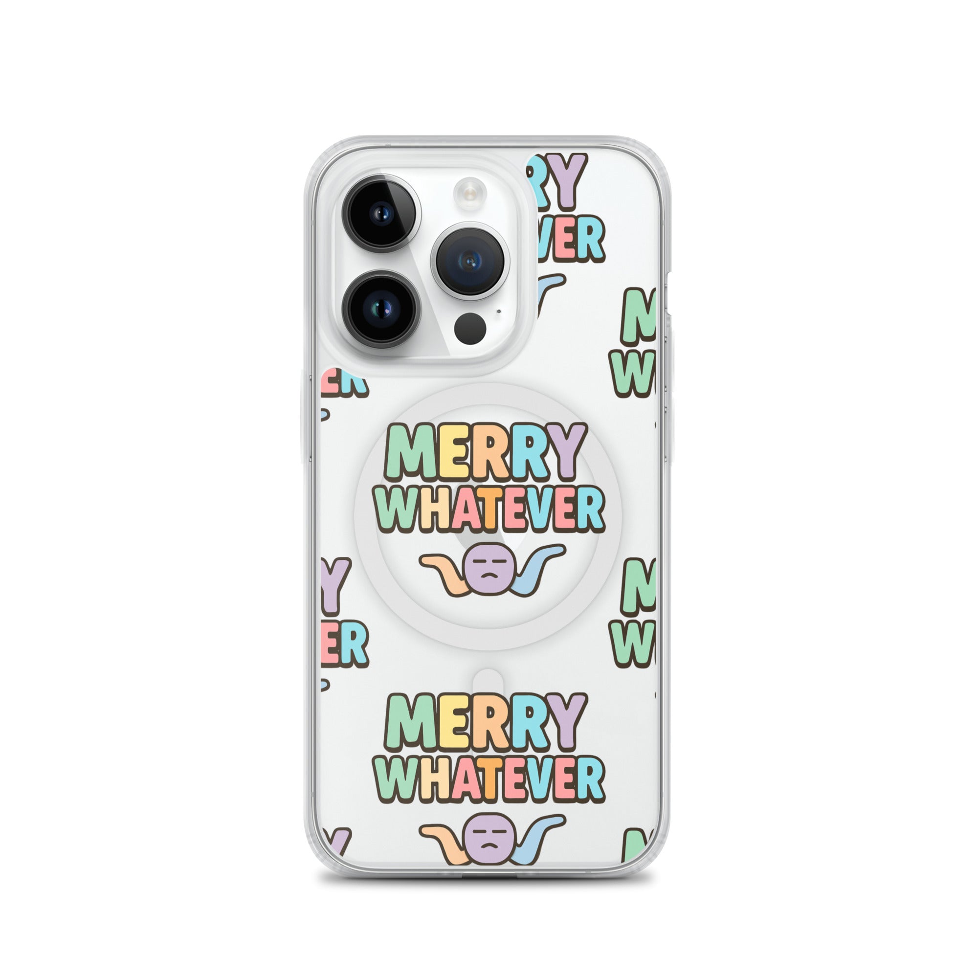 Merry Whatever Anti-Christmas / Bah Humbug iPhone Clear Case | – RB Designa Co
