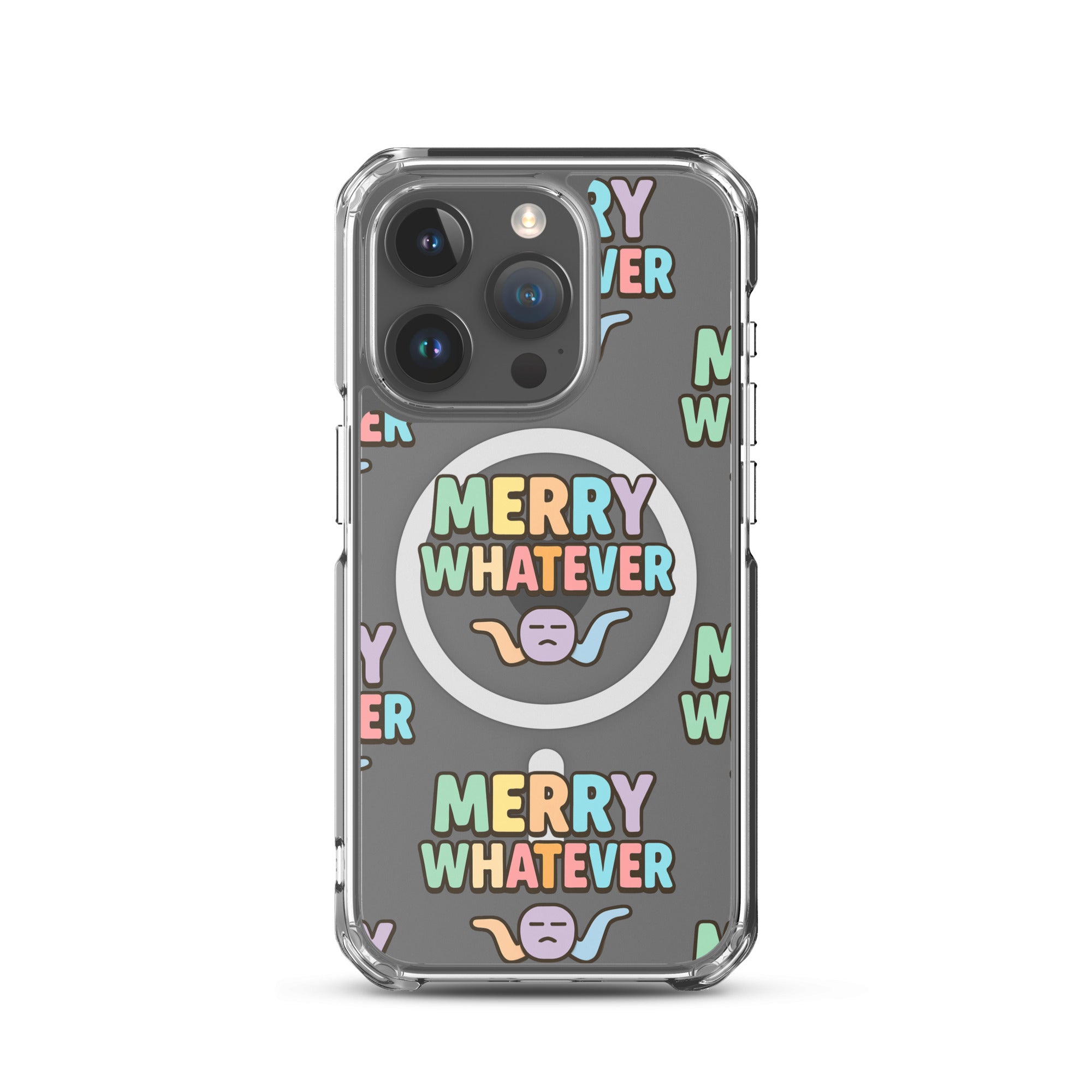 Merry Whatever Anti-Christmas / Bah Humbug iPhone Clear Case | – RB Designa Co