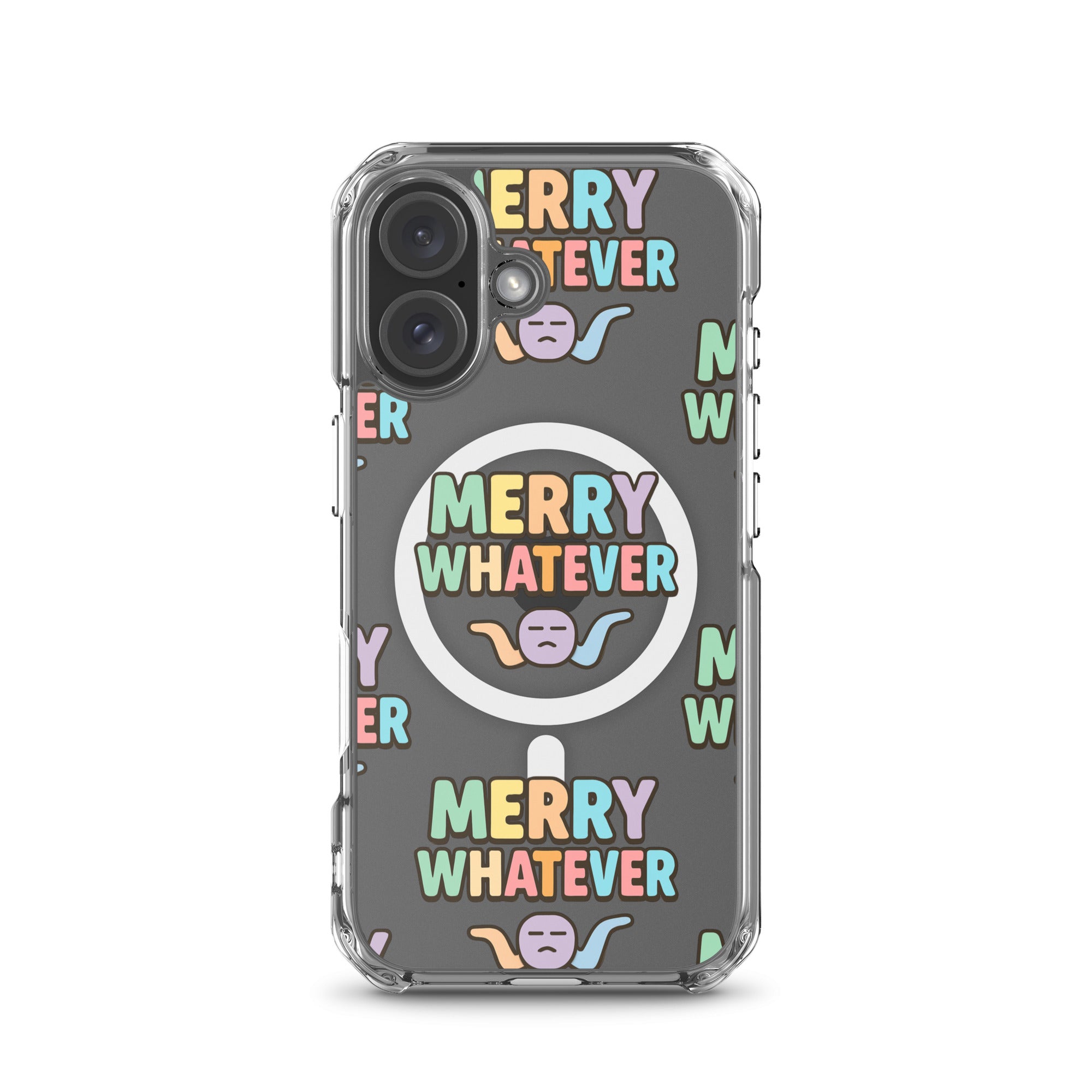 Merry Whatever Anti-Christmas / Bah Humbug iPhone Clear Case | – RB Designa Co