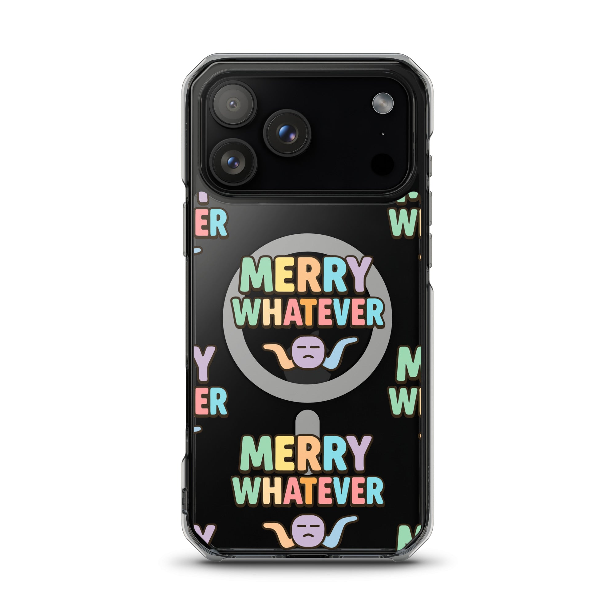 Merry Whatever Anti-Christmas / Bah Humbug iPhone Clear Case | – RB Designa Co