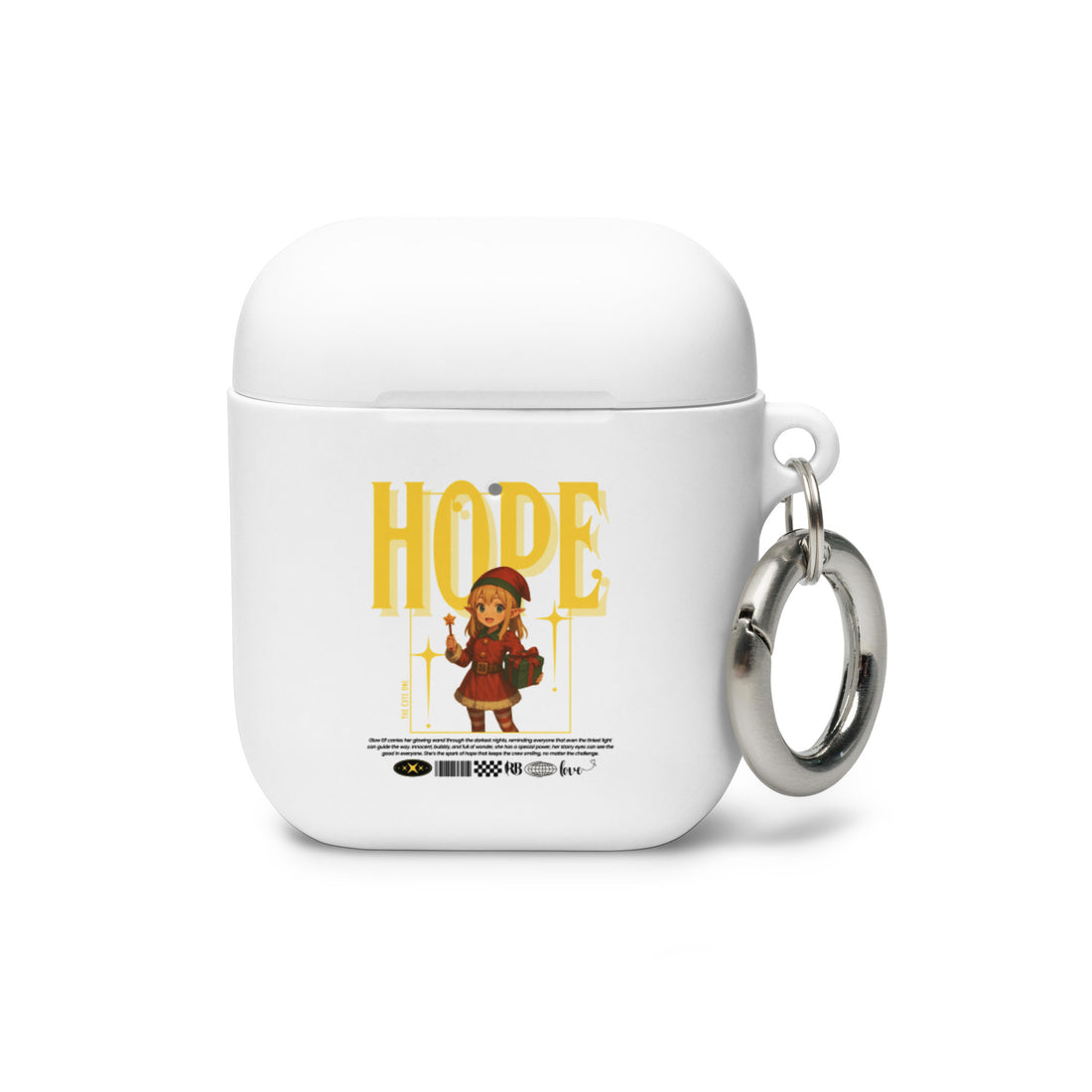 "Hope"- Black | Rubber Case for AirPods® | – RB Designa Co
