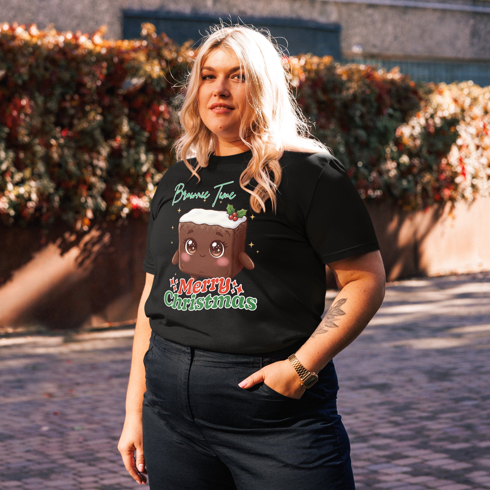 "Brownie Time, Merry Christmas"- White | Adults T-Shirt | – RB Designa Co