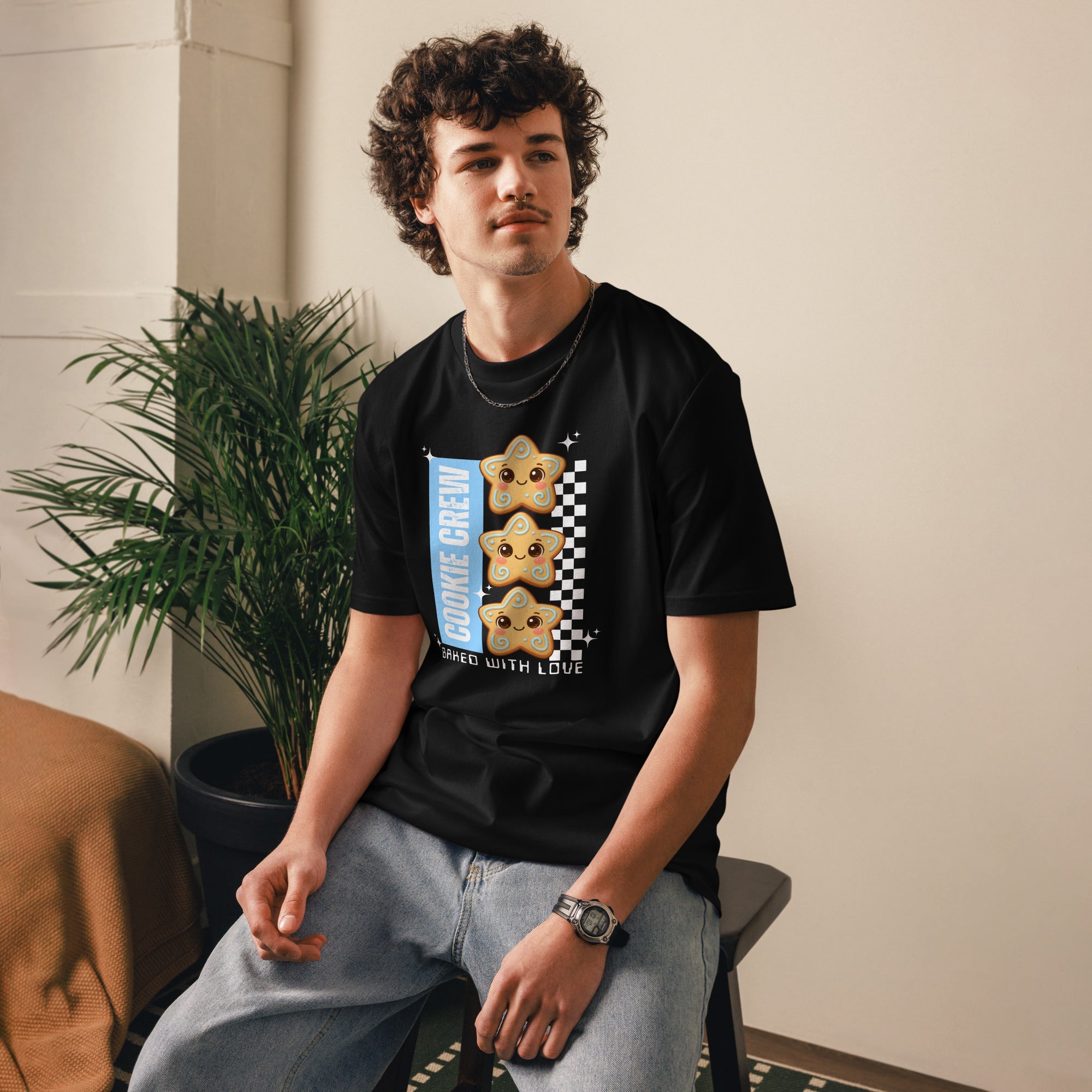 "Cookie Crew, Baked With Love"- Blue | Adults T-Shirt | – RB Designa Co