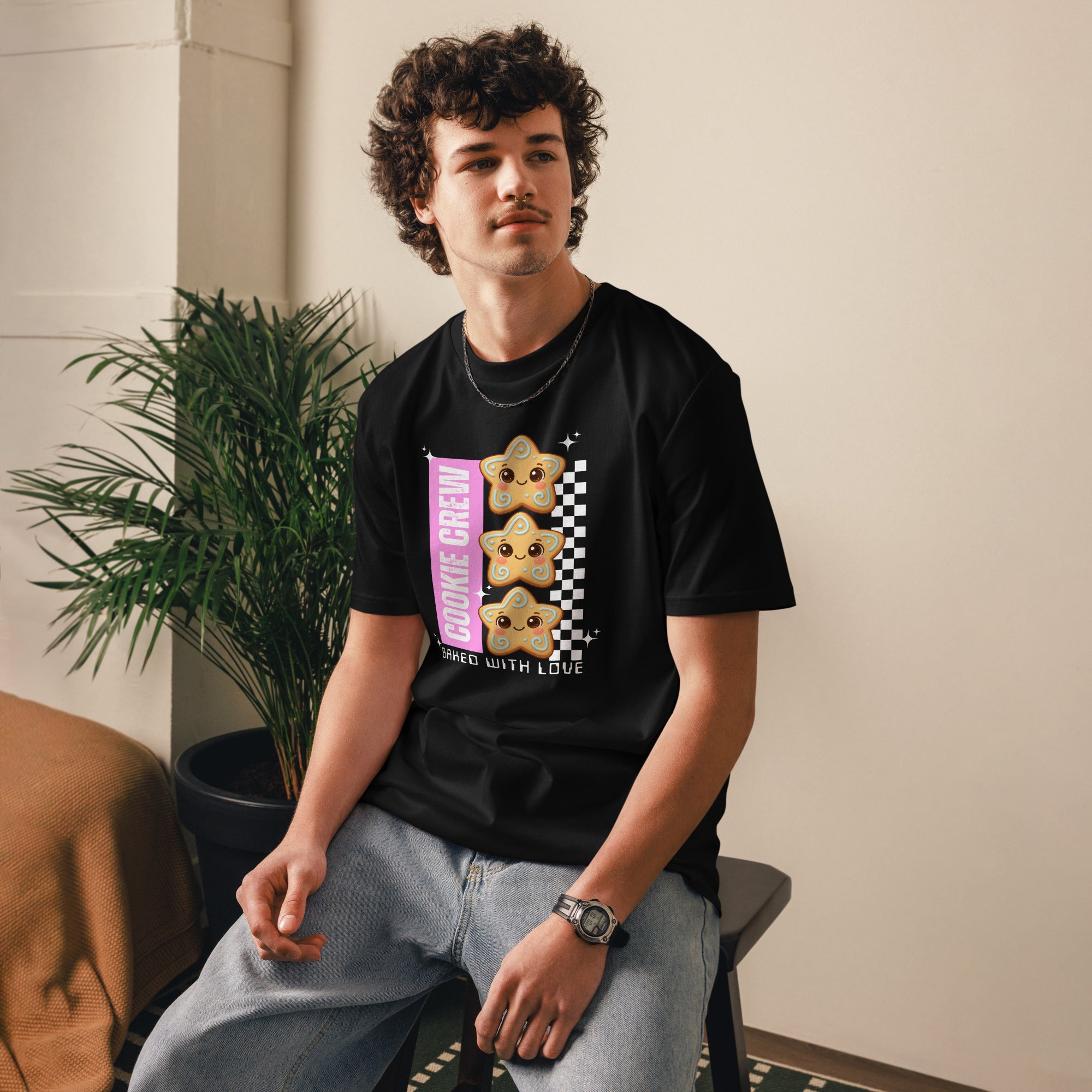 "Cookie Crew, Baked With Love"- Pink | Adults T-Shirt | – RB Designa Co