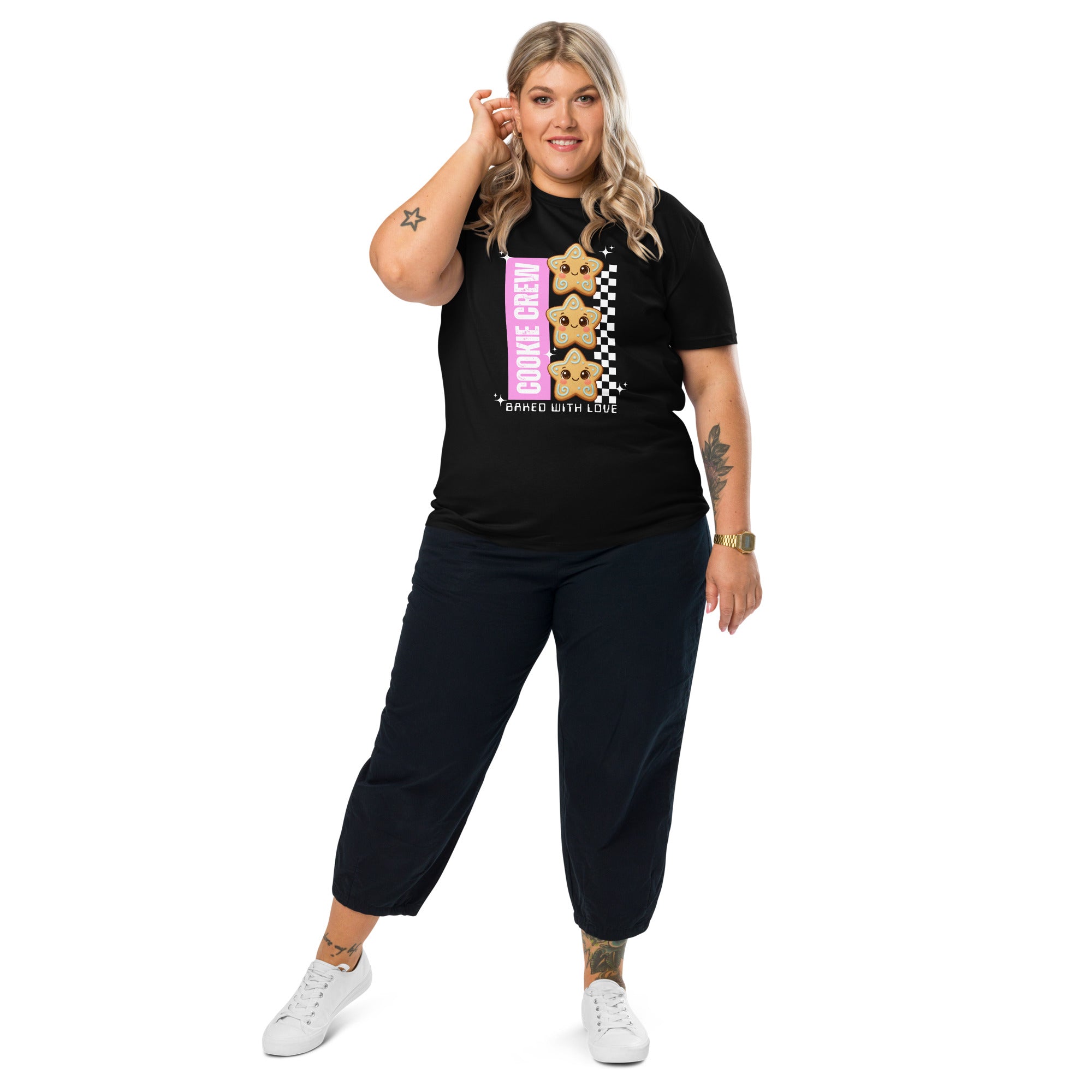 "Cookie Crew, Baked With Love"- Pink | Adults T-Shirt | – RB Designa Co