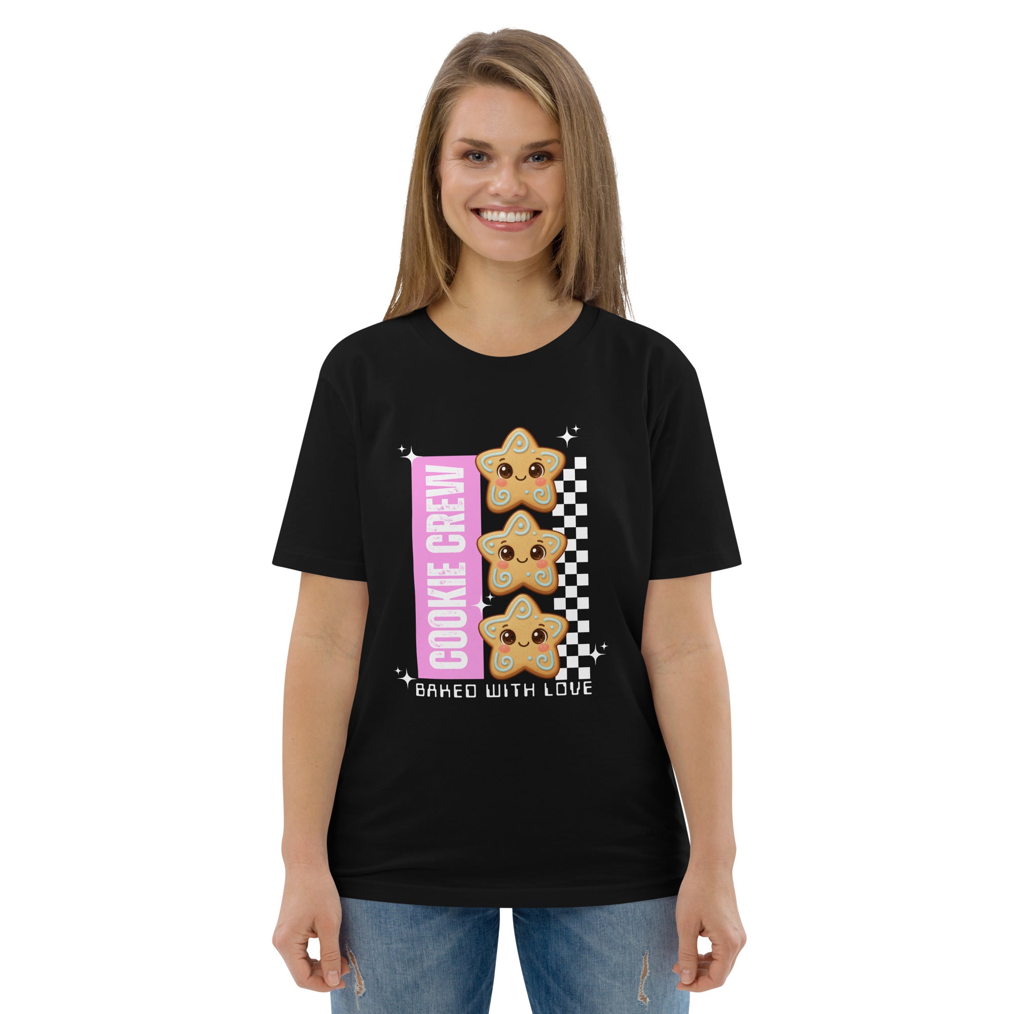 "Cookie Crew, Baked With Love"- Pink | Adults T-Shirt | – RB Designa Co
