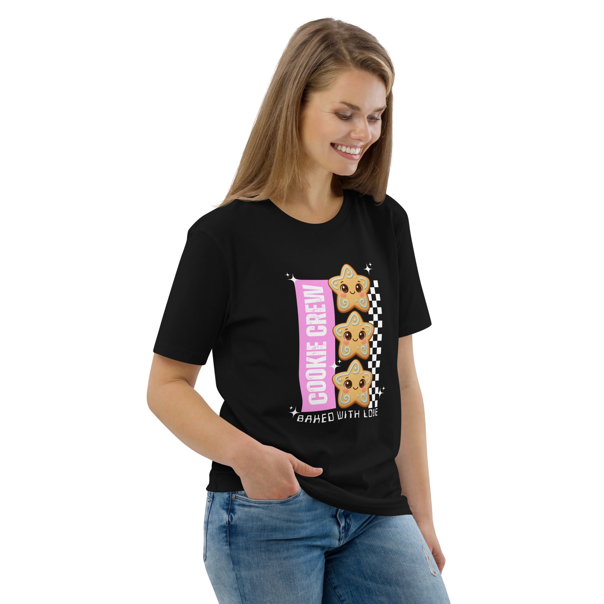 "Cookie Crew, Baked With Love"- Pink | Adults T-Shirt | – RB Designa Co