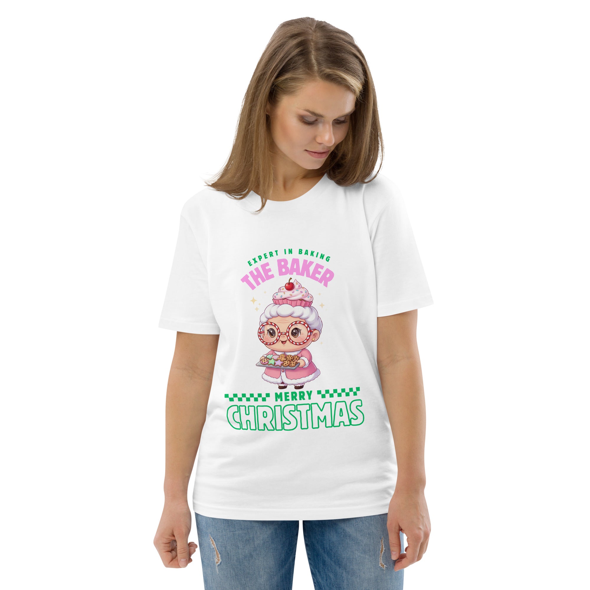 Expert in Baking: The Grandma Baker- Green and Pink | Adults T-Shirt | – RB Designa Co