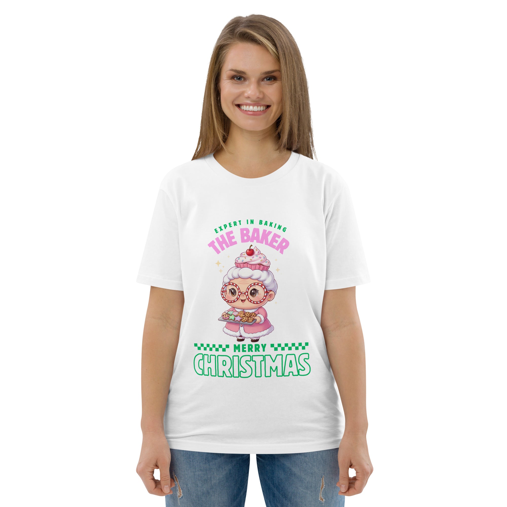 Expert in Baking: The Grandma Baker- Green and Pink | Adults T-Shirt | – RB Designa Co