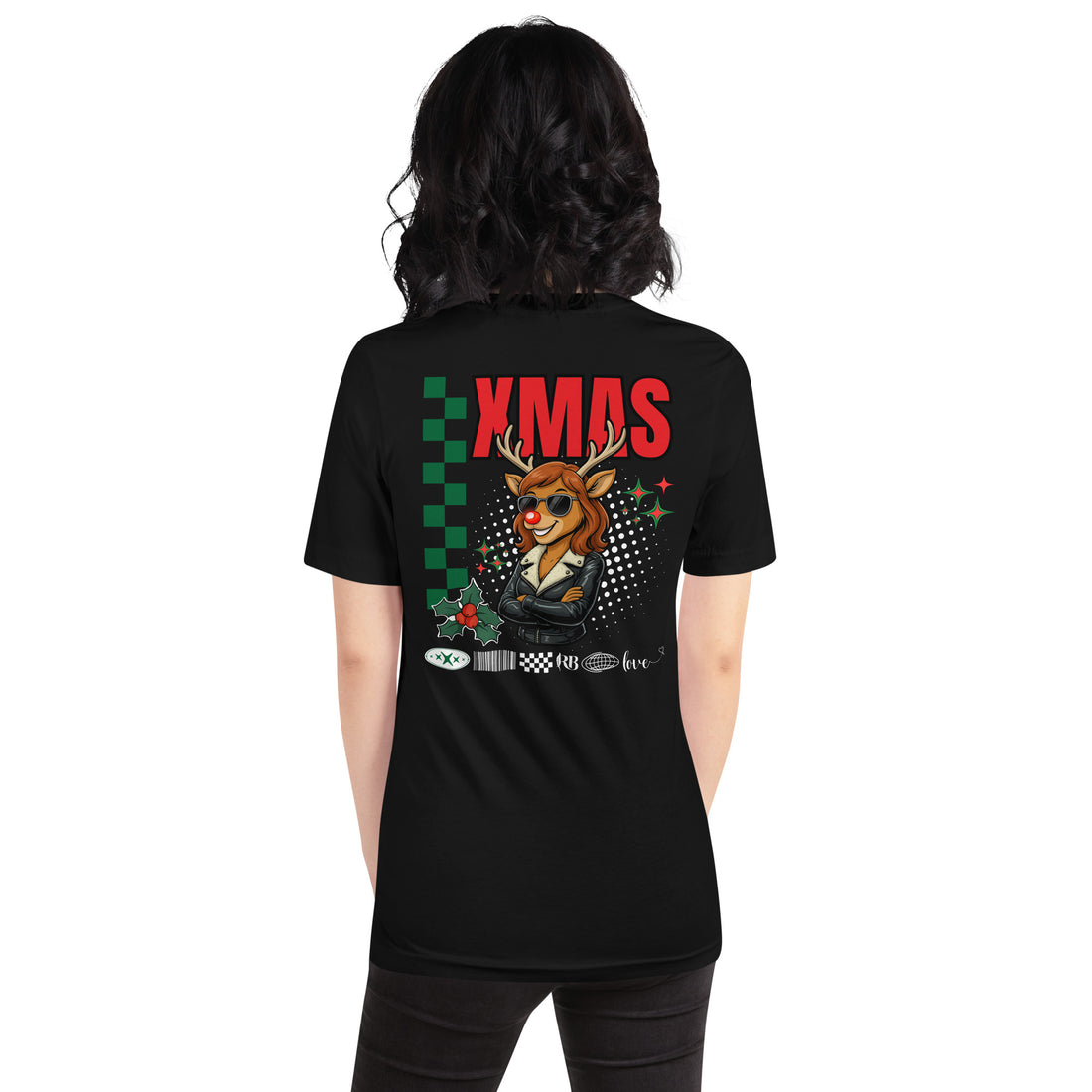 "Xmas Female Reindeer" | Adults t-shirt | – RB Designa Co