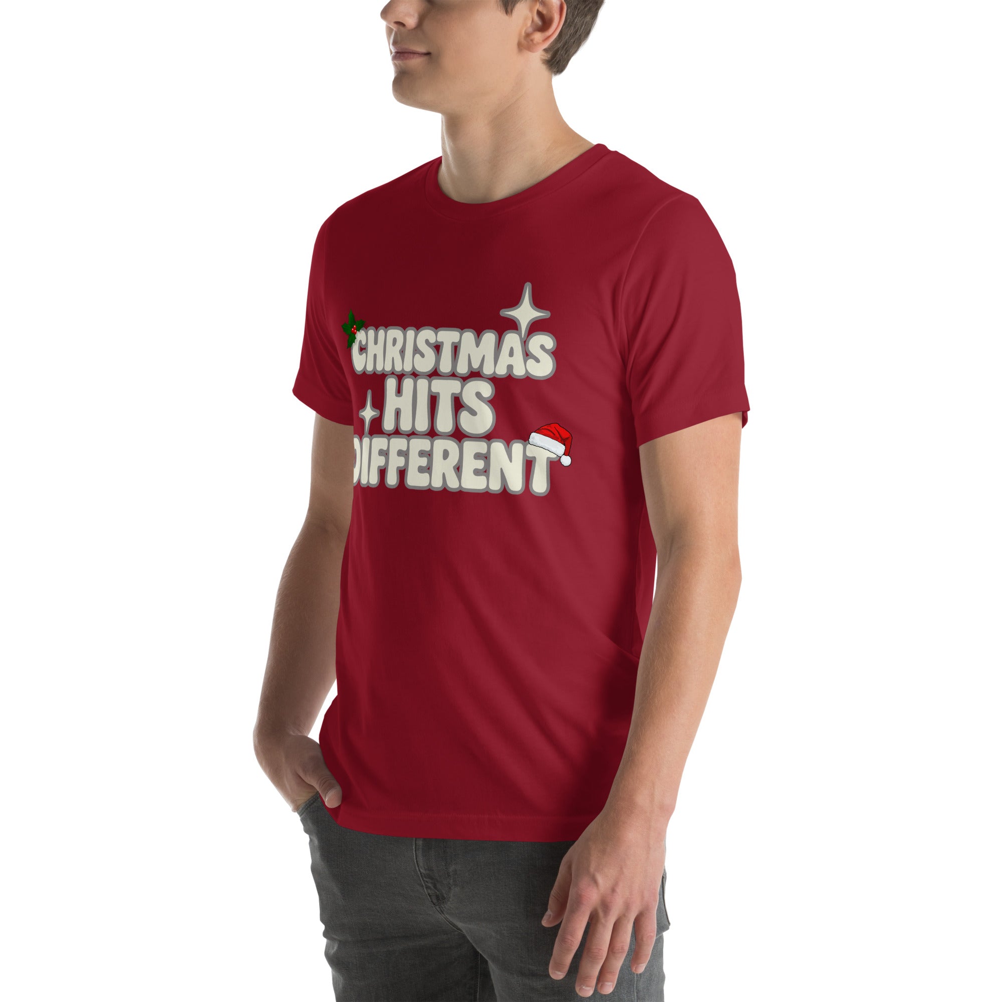 Christmas Hits Different Teen T-shirt | – RB Designa Co