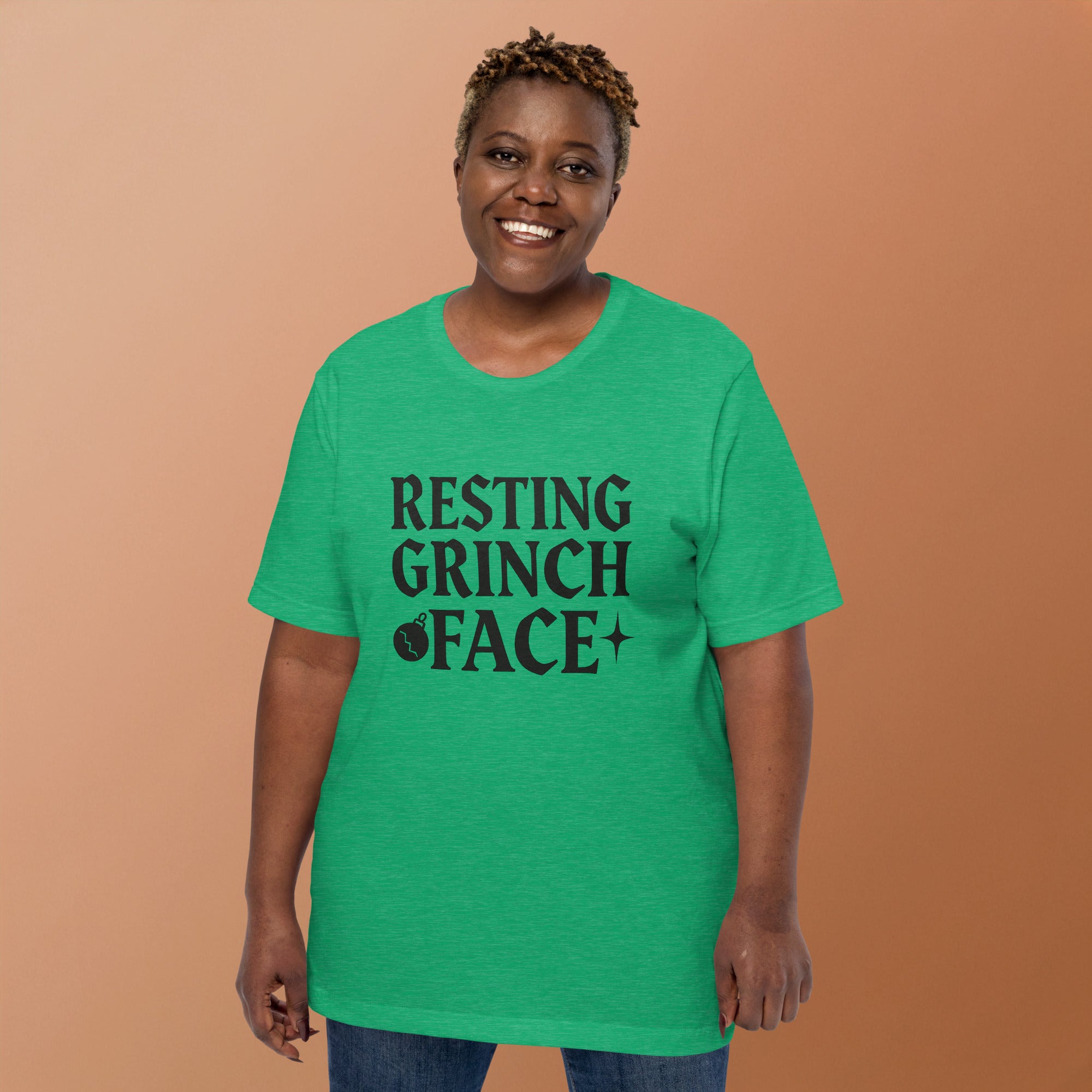 Resting Grinch Face Goth Anti-Christmas / Bah Humbug T-shirt | – RB Designa Co