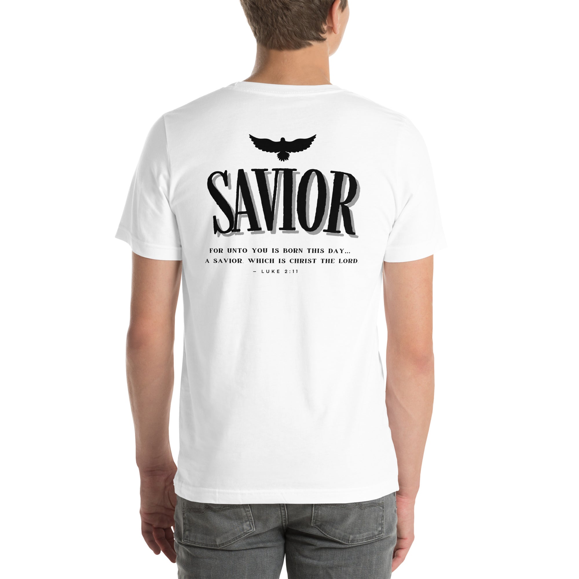 Savior Back Light Biblical T-shirt | β RB Designa Co