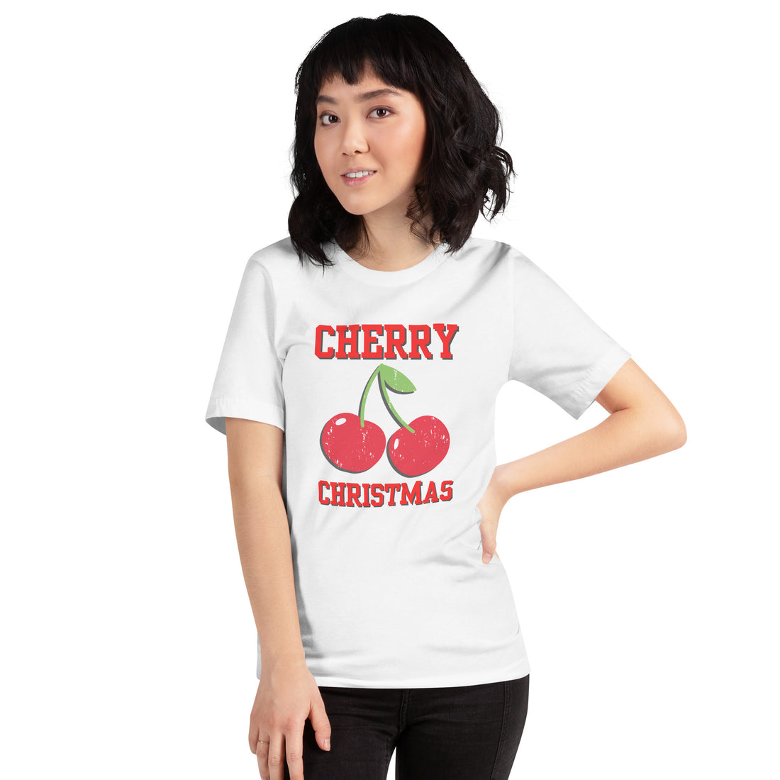 "Cherry Christmas"- Black | Adults t-shirt | – RB Designa Co