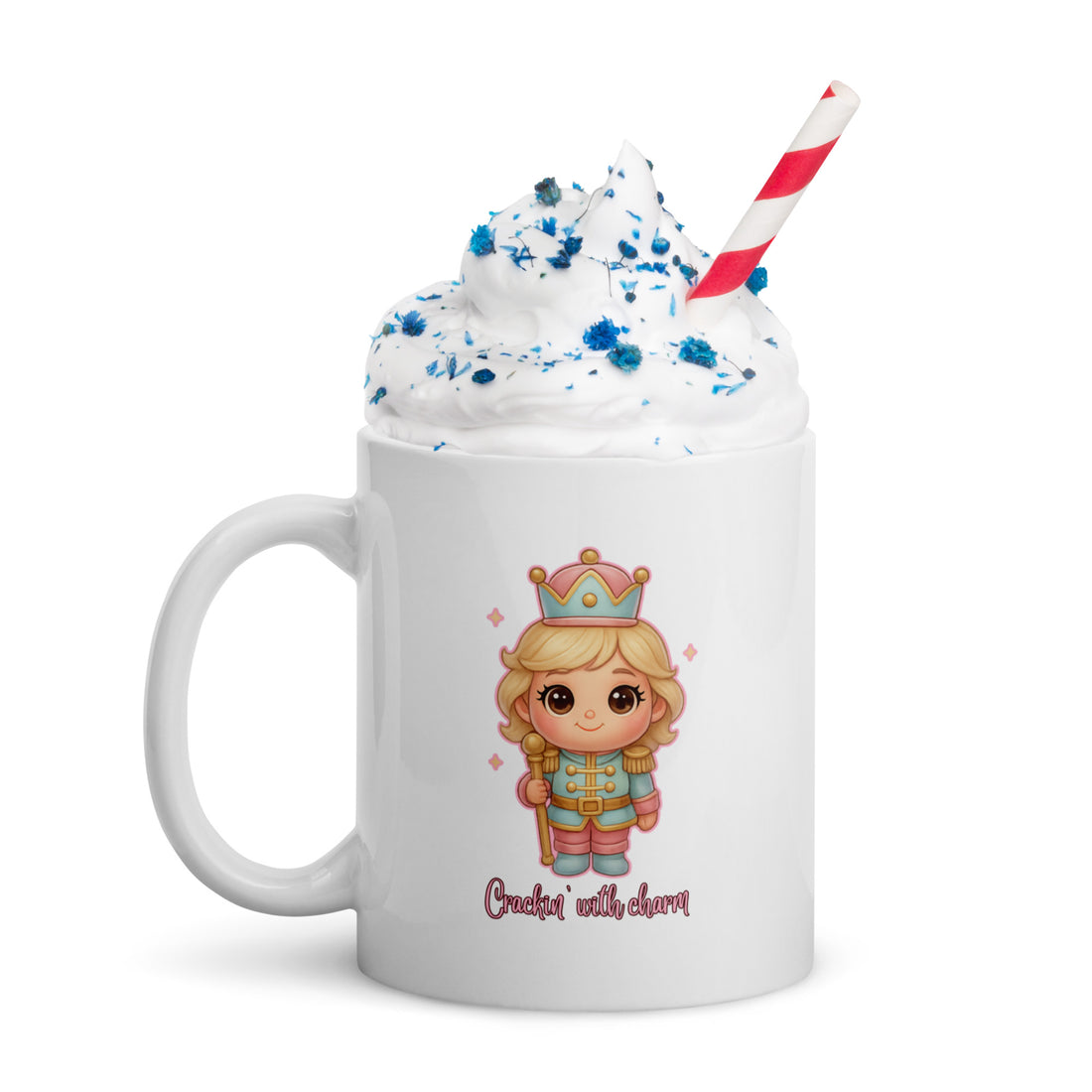 Chibi Queen Pink Kids White Mug | – RB Designa Co