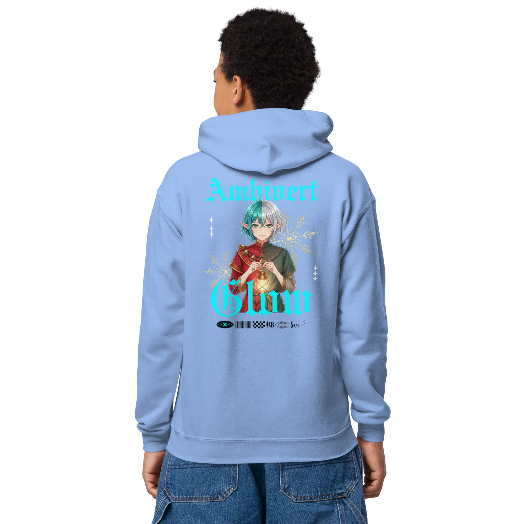 "Ambivert Glow"- Black | Youth Hoodie | – RB Designa Co