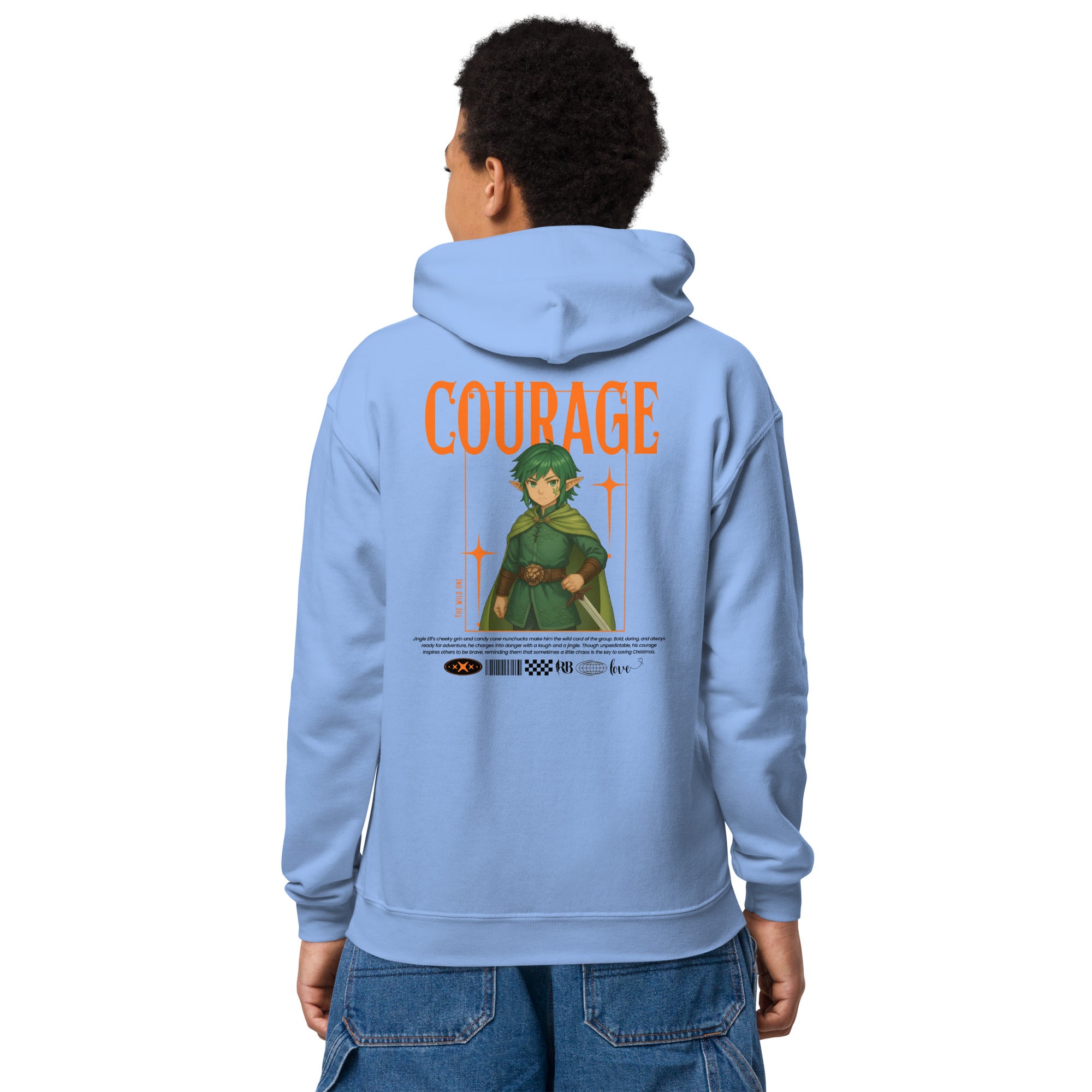 "Courage"- Black | Youth Hoodie | – RB Designa Co
