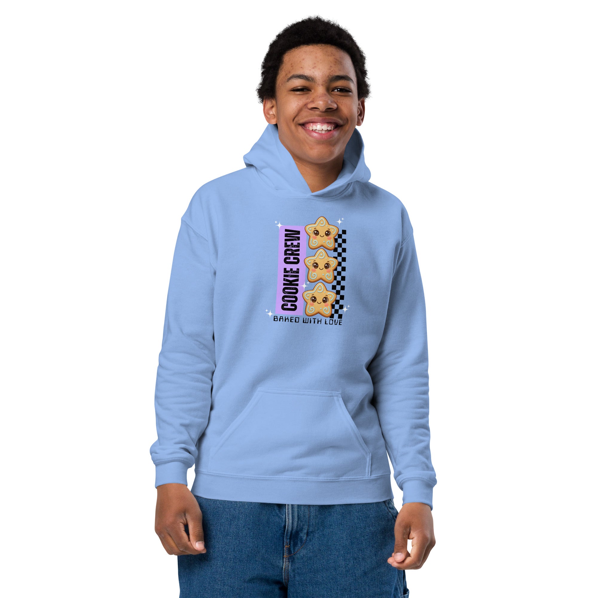 "Cookie Crew, Baked With Love"- Black in Purple | Youth Hoodie | – RB Designa Co