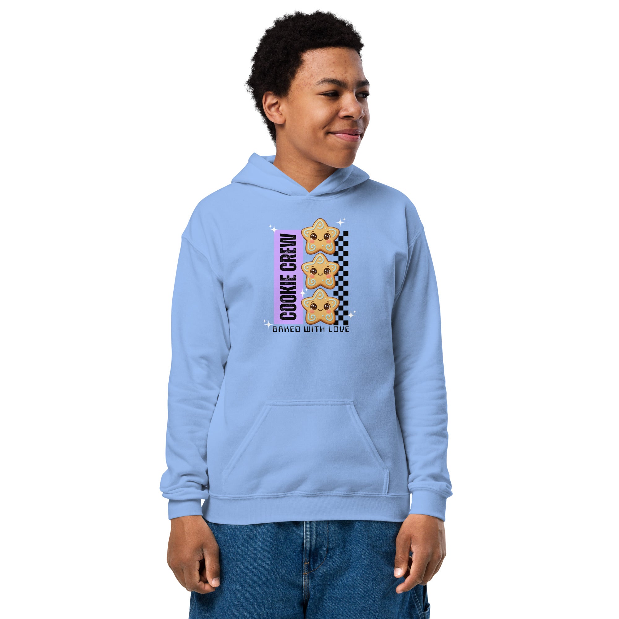 "Cookie Crew, Baked With Love"- Black in Purple | Youth Hoodie | – RB Designa Co