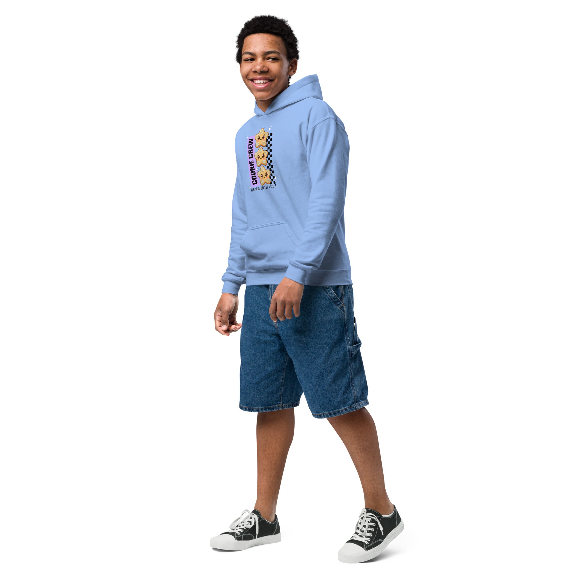 "Cookie Crew, Baked With Love"- Black in Purple | Youth Hoodie | – RB Designa Co