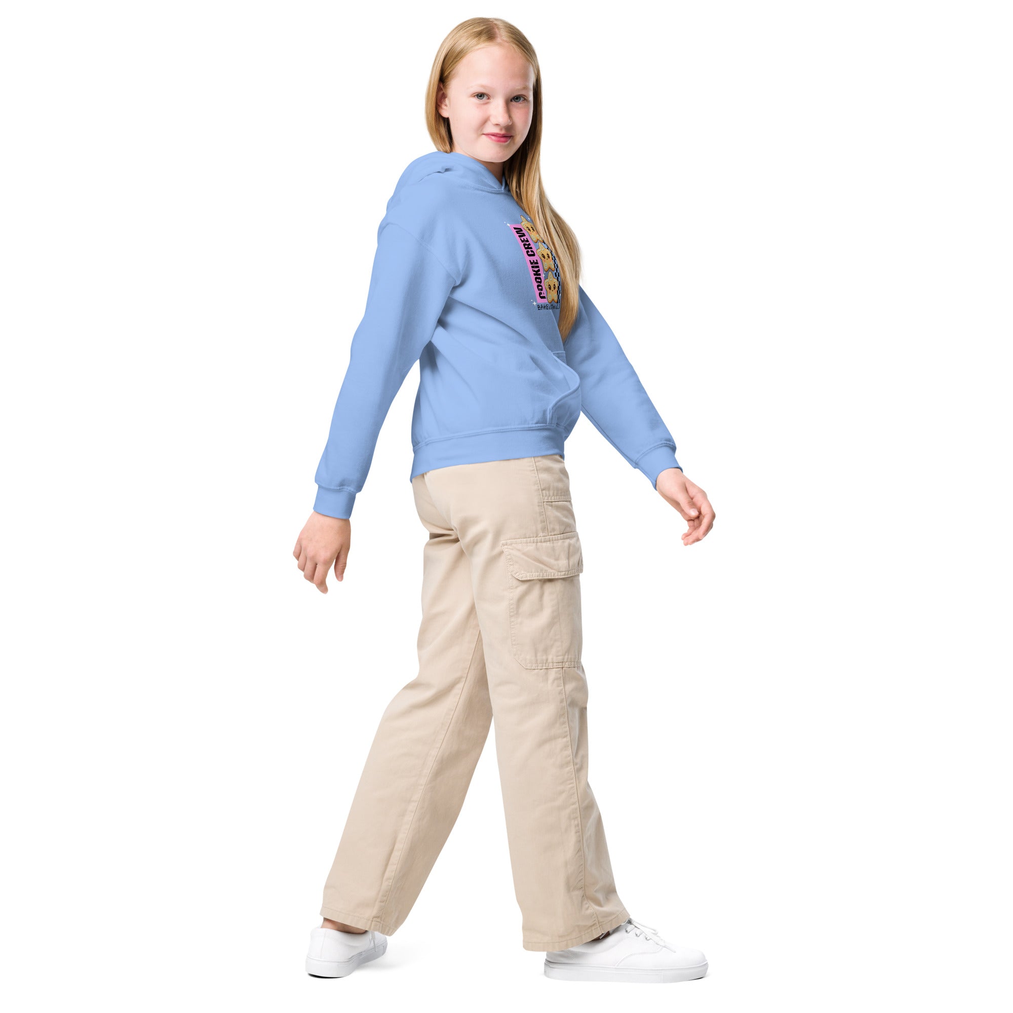 "Cookie Crew, Baked With Love"- Black in Pink | Youth Hoodie | – RB Designa Co