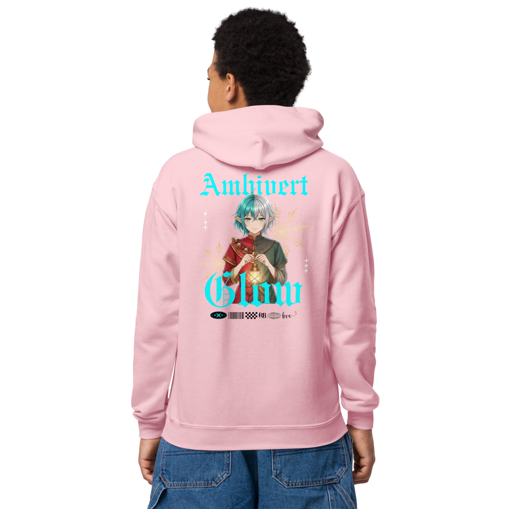 "Ambivert Glow"- Black | Youth Hoodie | – RB Designa Co