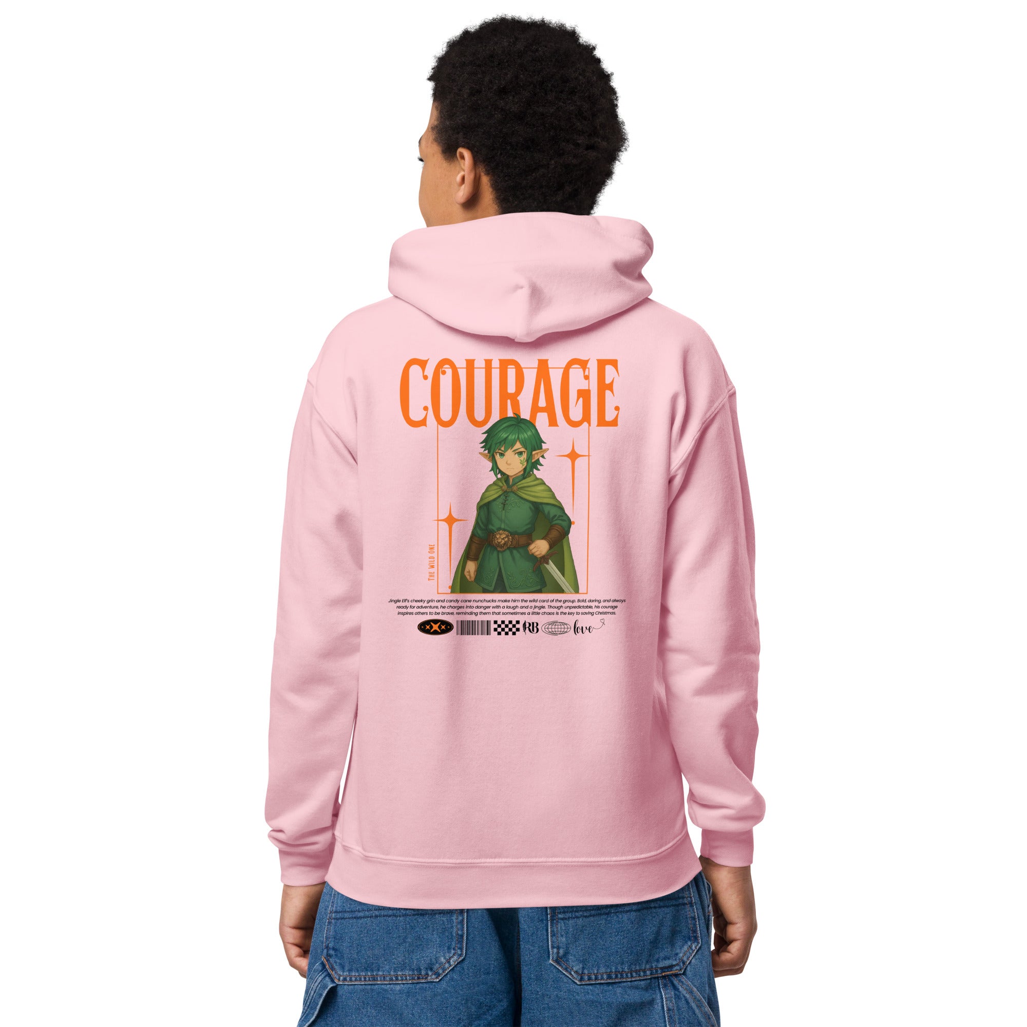 "Courage"- Black | Youth Hoodie | – RB Designa Co