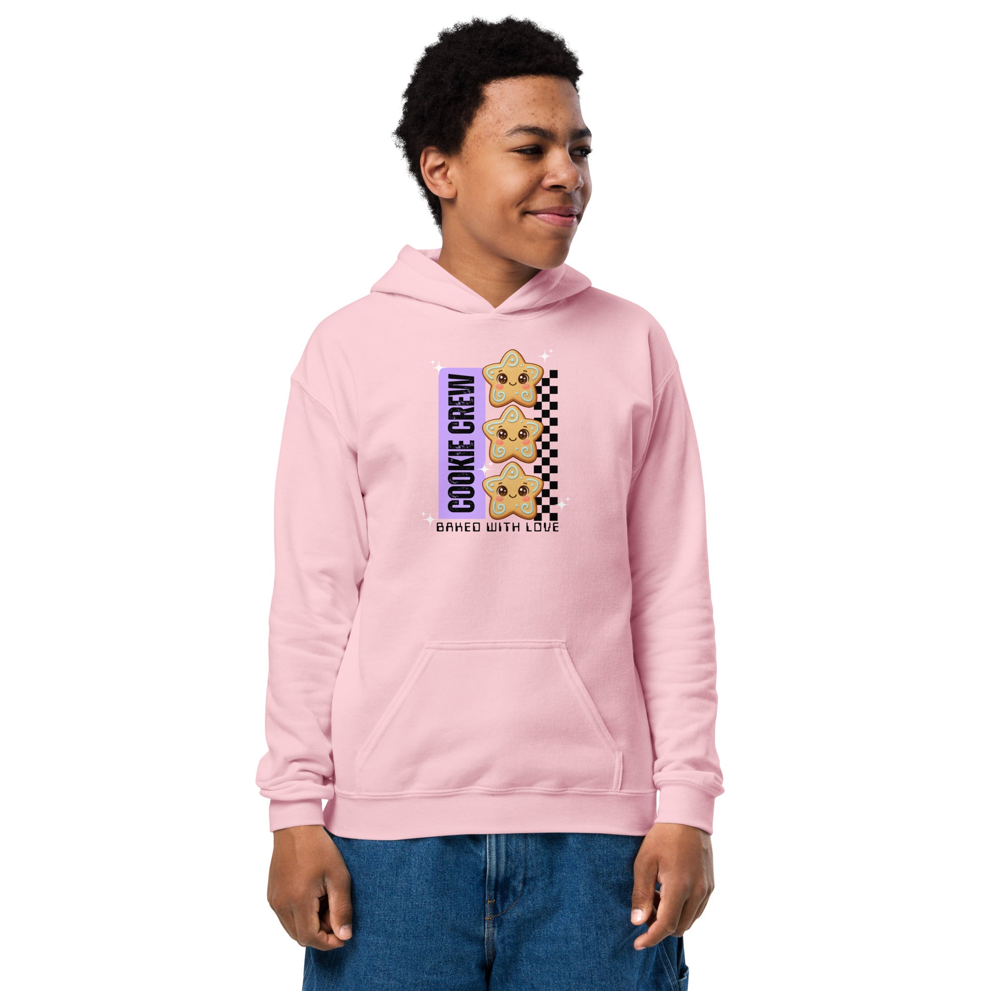 "Cookie Crew, Baked With Love"- Black in Purple | Youth Hoodie | – RB Designa Co