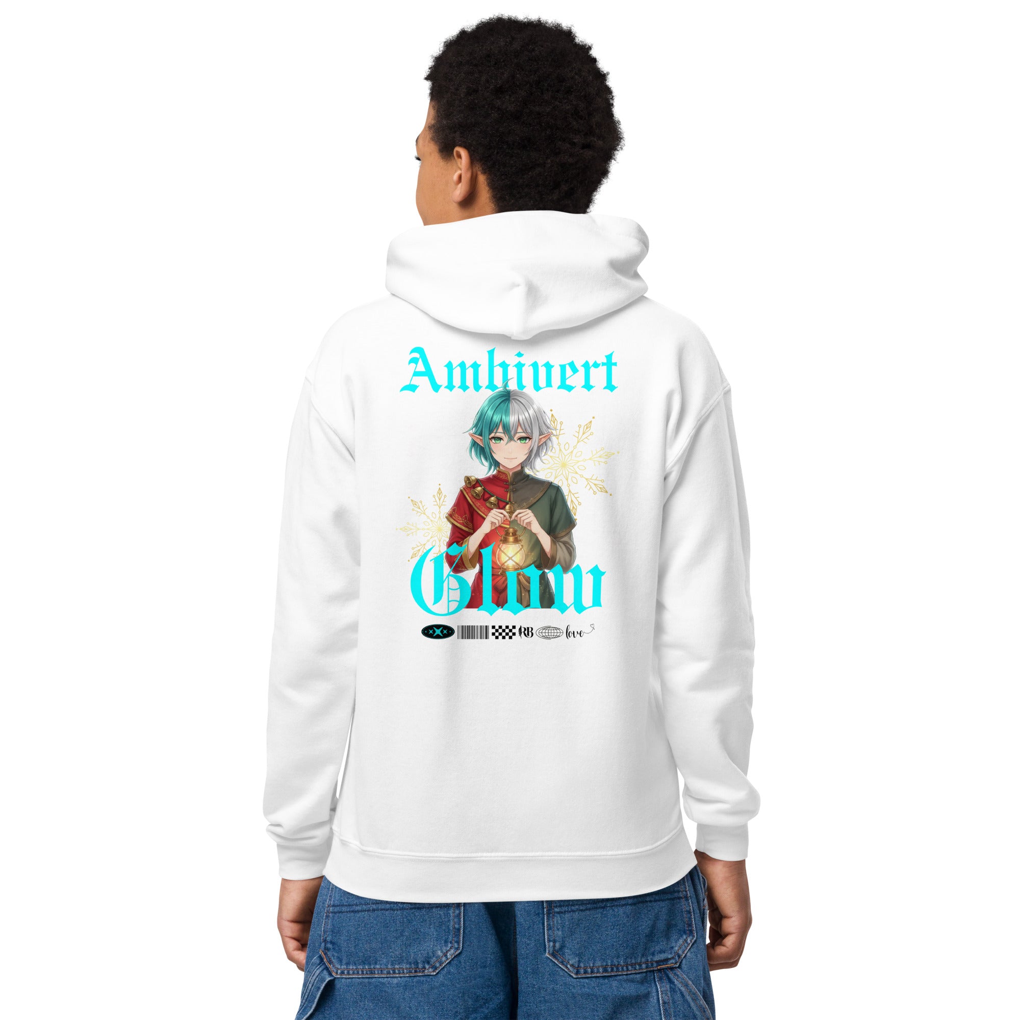"Ambivert Glow"- Black | Youth Hoodie | – RB Designa Co