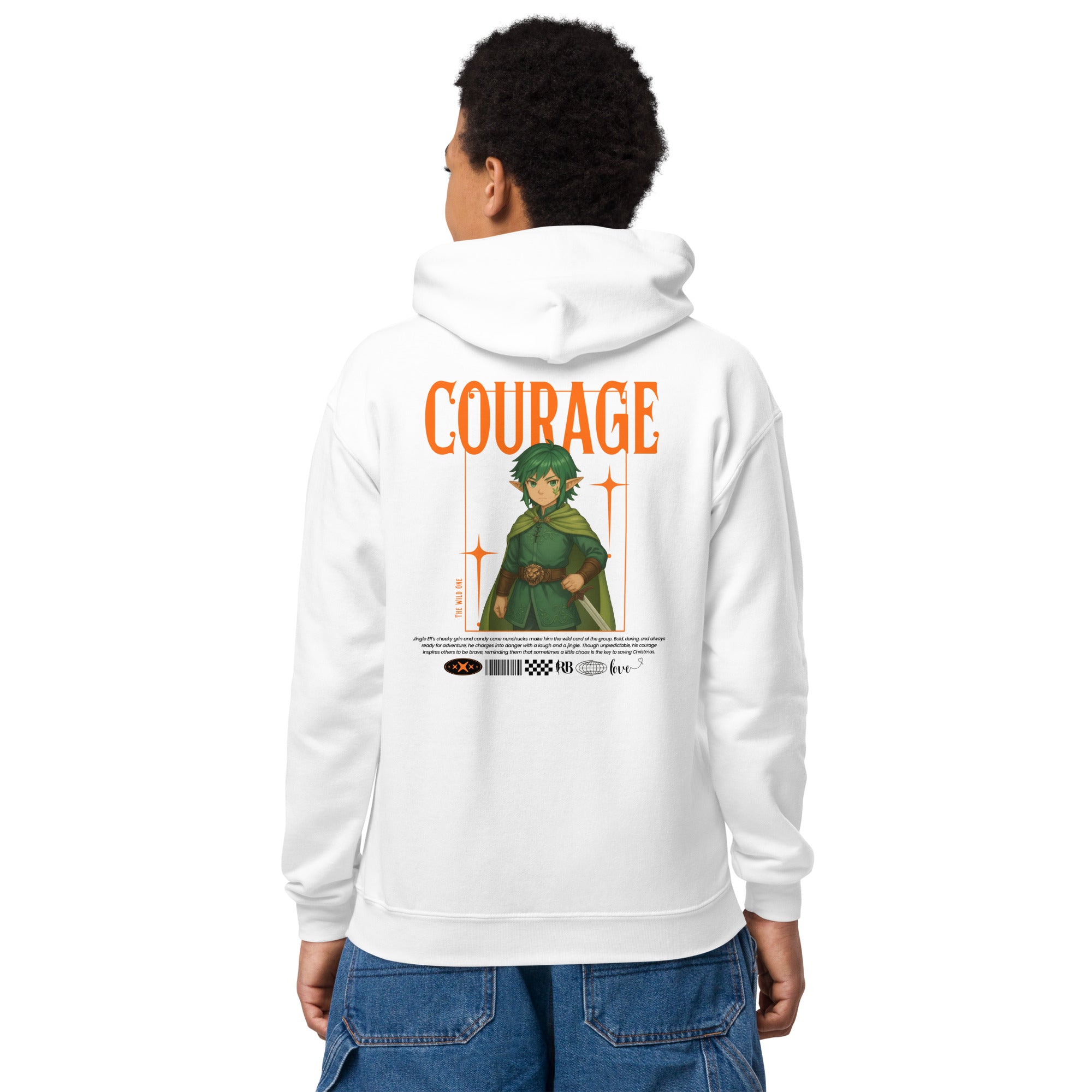 "Courage"- Black | Youth Hoodie | – RB Designa Co