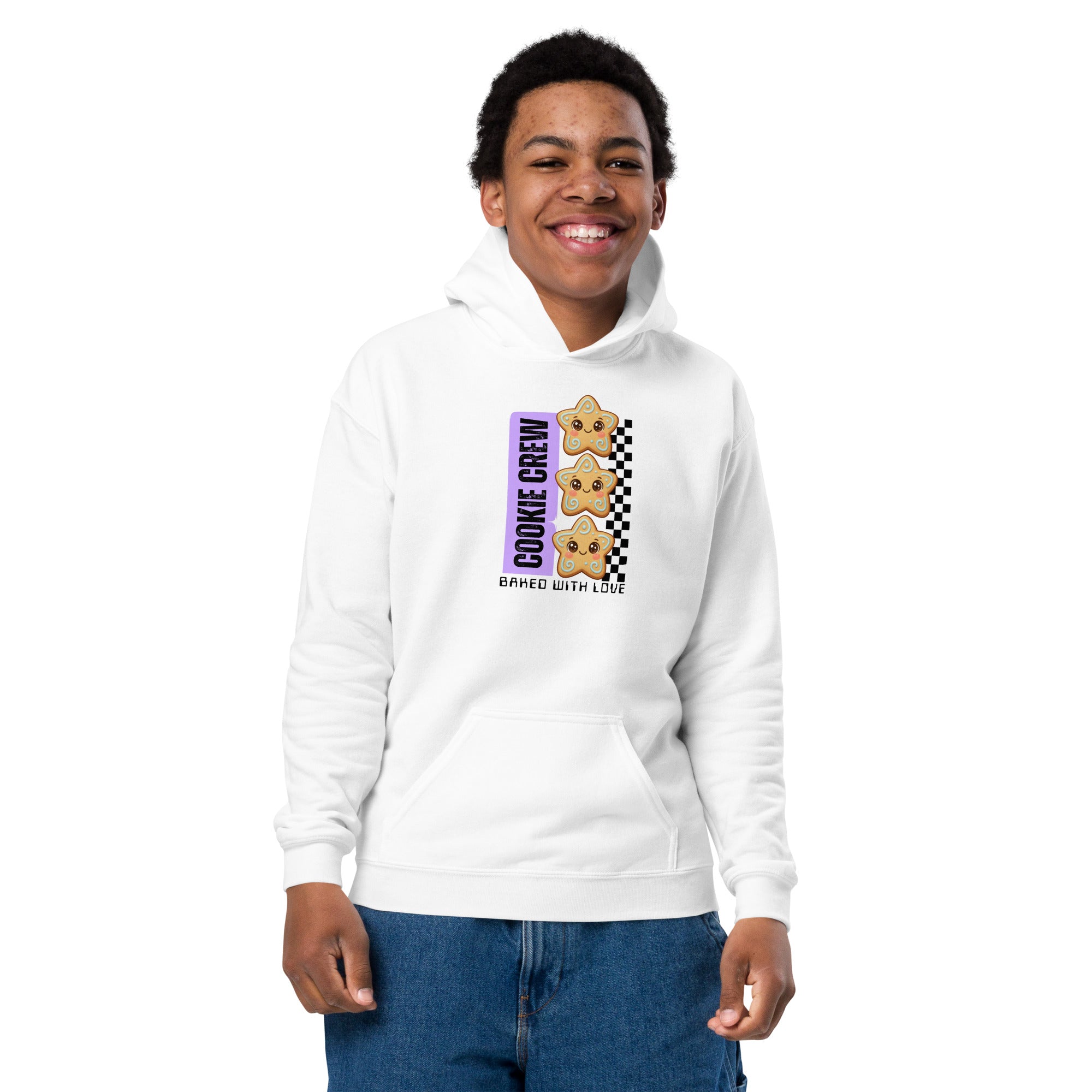 "Cookie Crew, Baked With Love"- Black in Purple | Youth Hoodie | – RB Designa Co