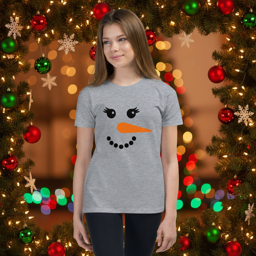 Snowman Face Kit Youth Tee | Soft Cotton Christmas Shirt | Active Lifestyle | – RB Designa Co