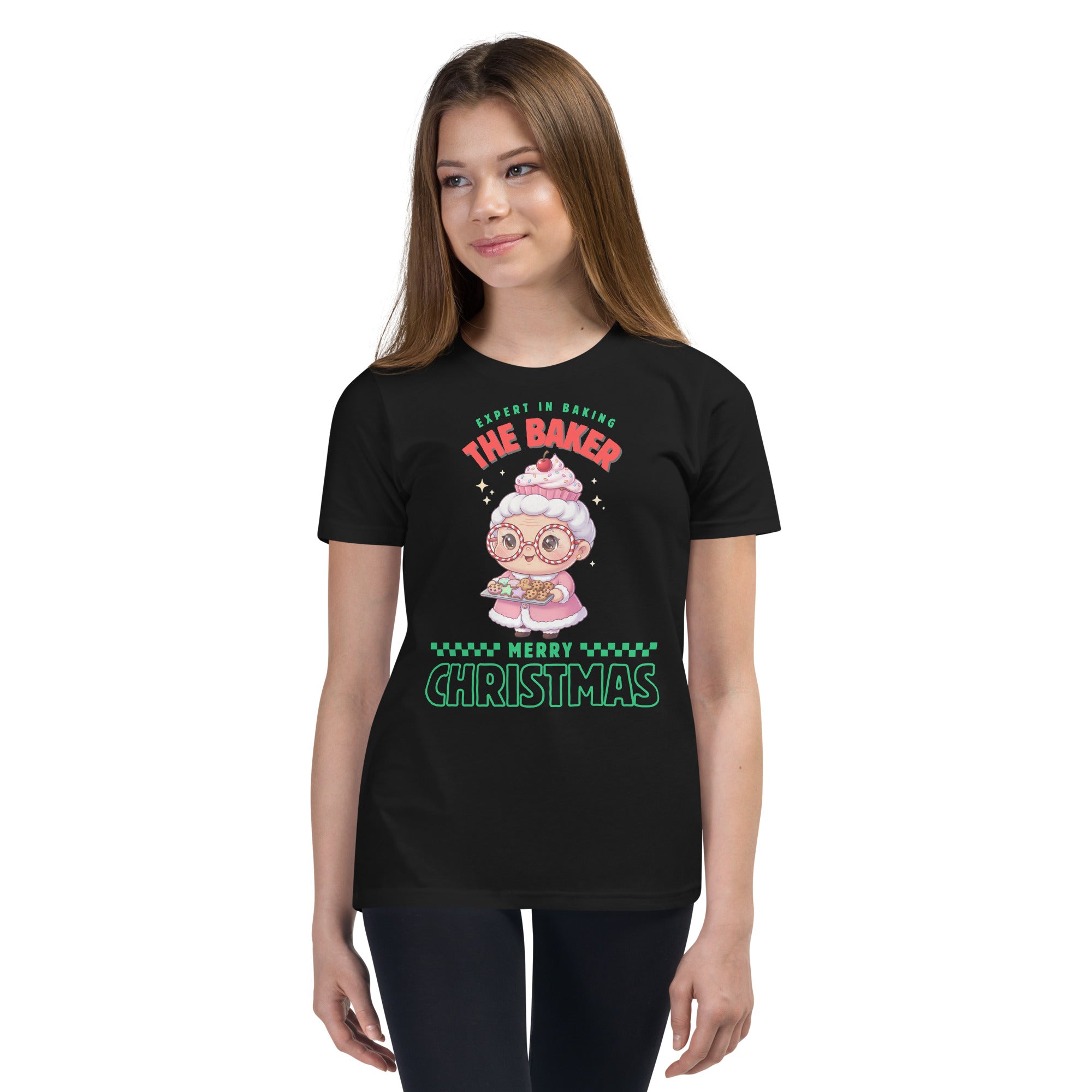 Expert in Baking: The Grandma Baker- Green and Red | Youth Short Sleeve T-Shirt | – RB Designa Co