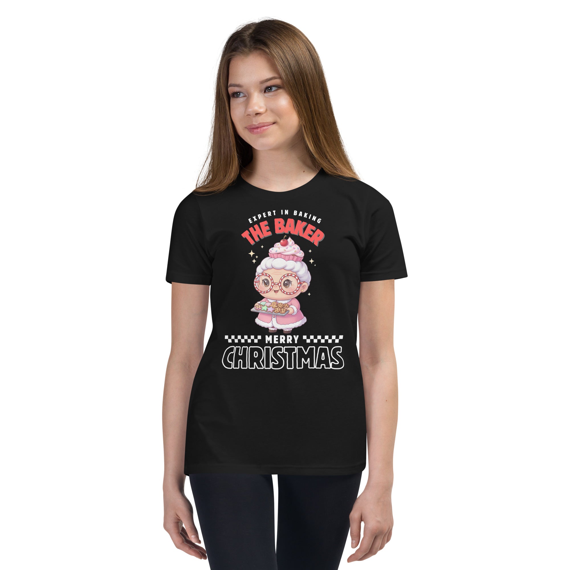Expert in Baking: The Grandma Baker- White and Red | Youth Short Sleeve T-Shirt | – RB Designa Co