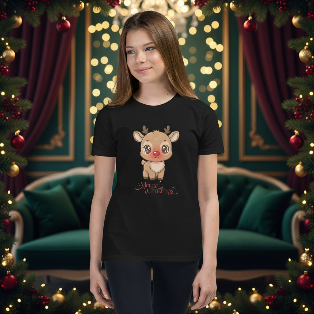 Brown Reindeer Cute Kids & Babies T-shirt | – RB Designa Co