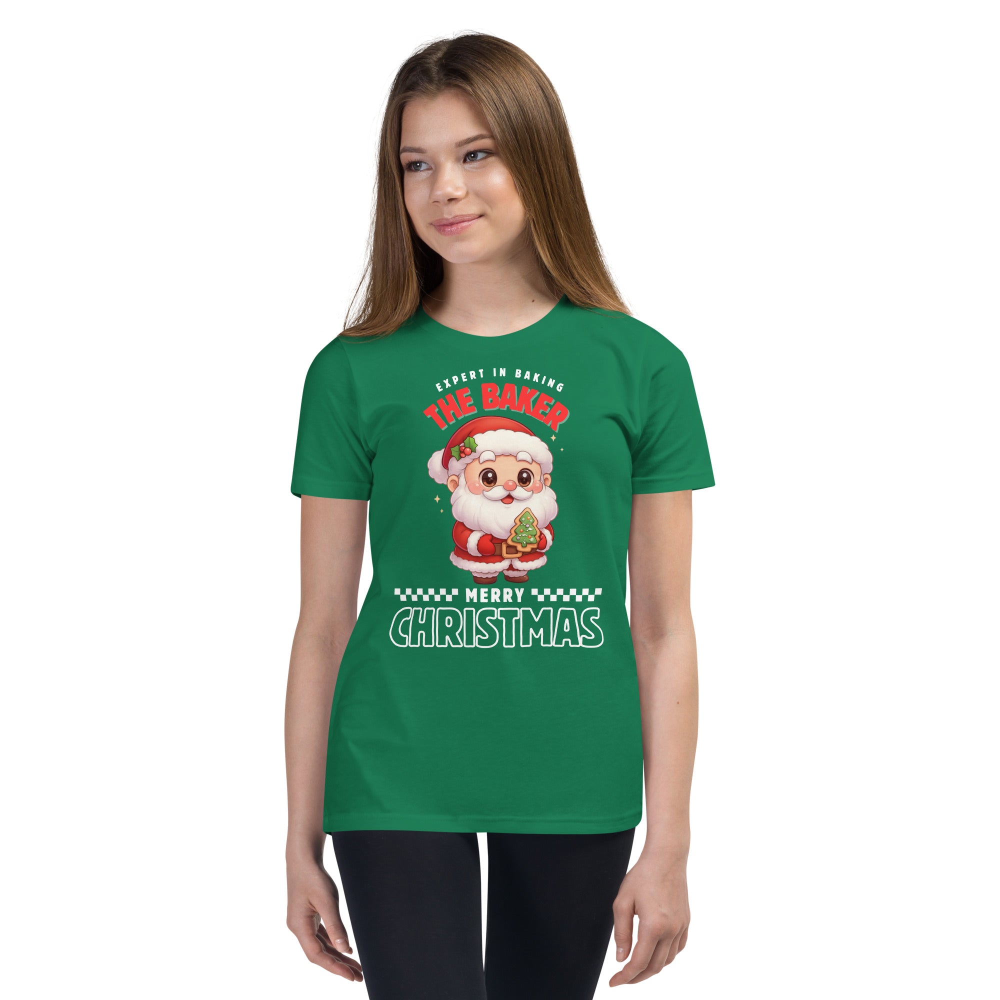 Expert in Baking: The Santa Baker- White and Red | Youth Short Sleeve T-Shirt | – RB Designa Co