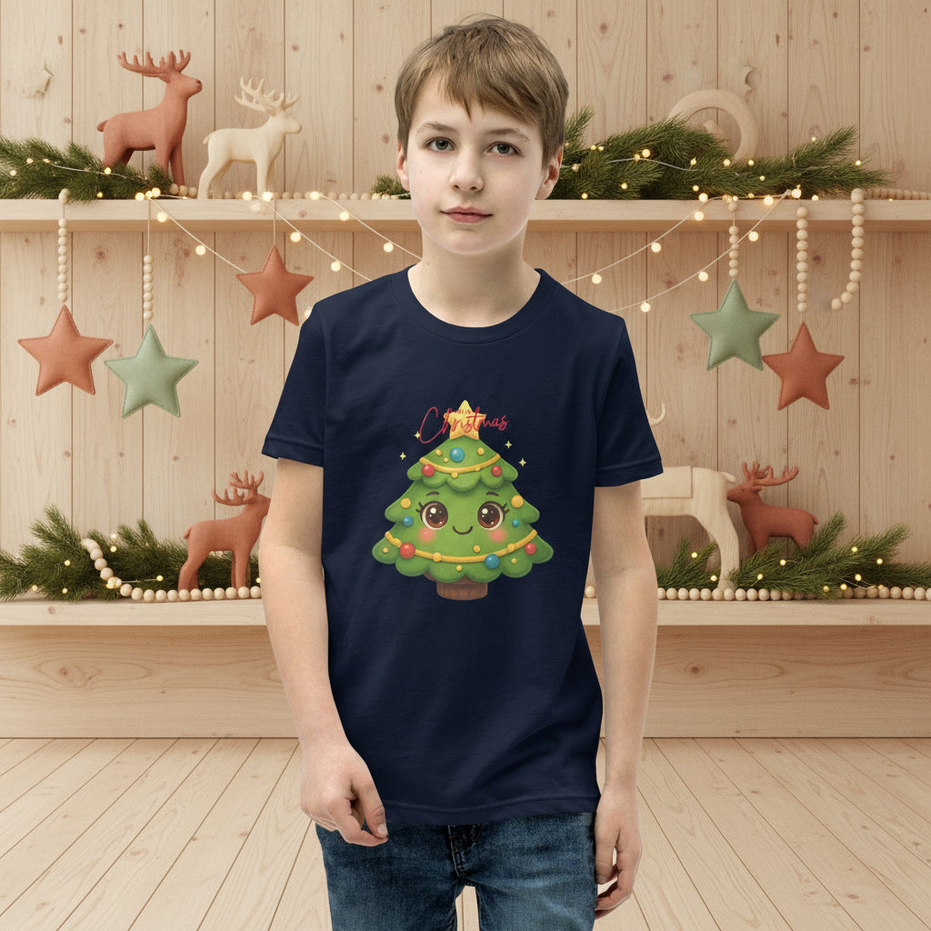 Small Pine Tree Christmas Tee | Soft Cotton Kids Shirt | Pre-Shrunk Fit | – RB Designa Co