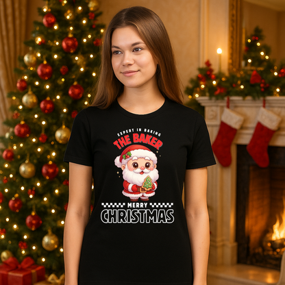 Expert in Baking: The Santa Baker- White and Red | Youth Short Sleeve T-Shirt | – RB Designa Co