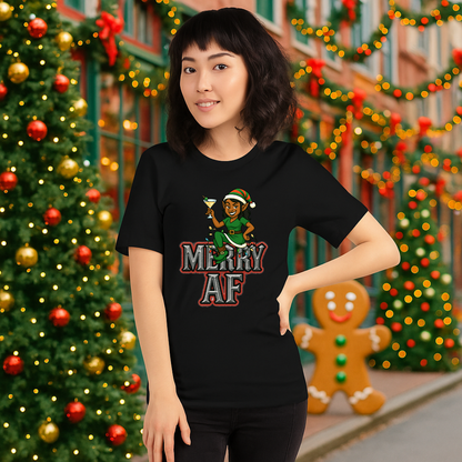 &quot;Merry AF&quot; | Adults t-shirt