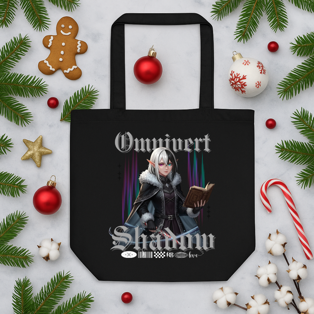 &quot;Omnivert Shadow&quot;- White | Eco Tote Bag