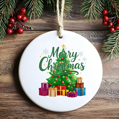 Merry Christmas Green Teen Ornaments