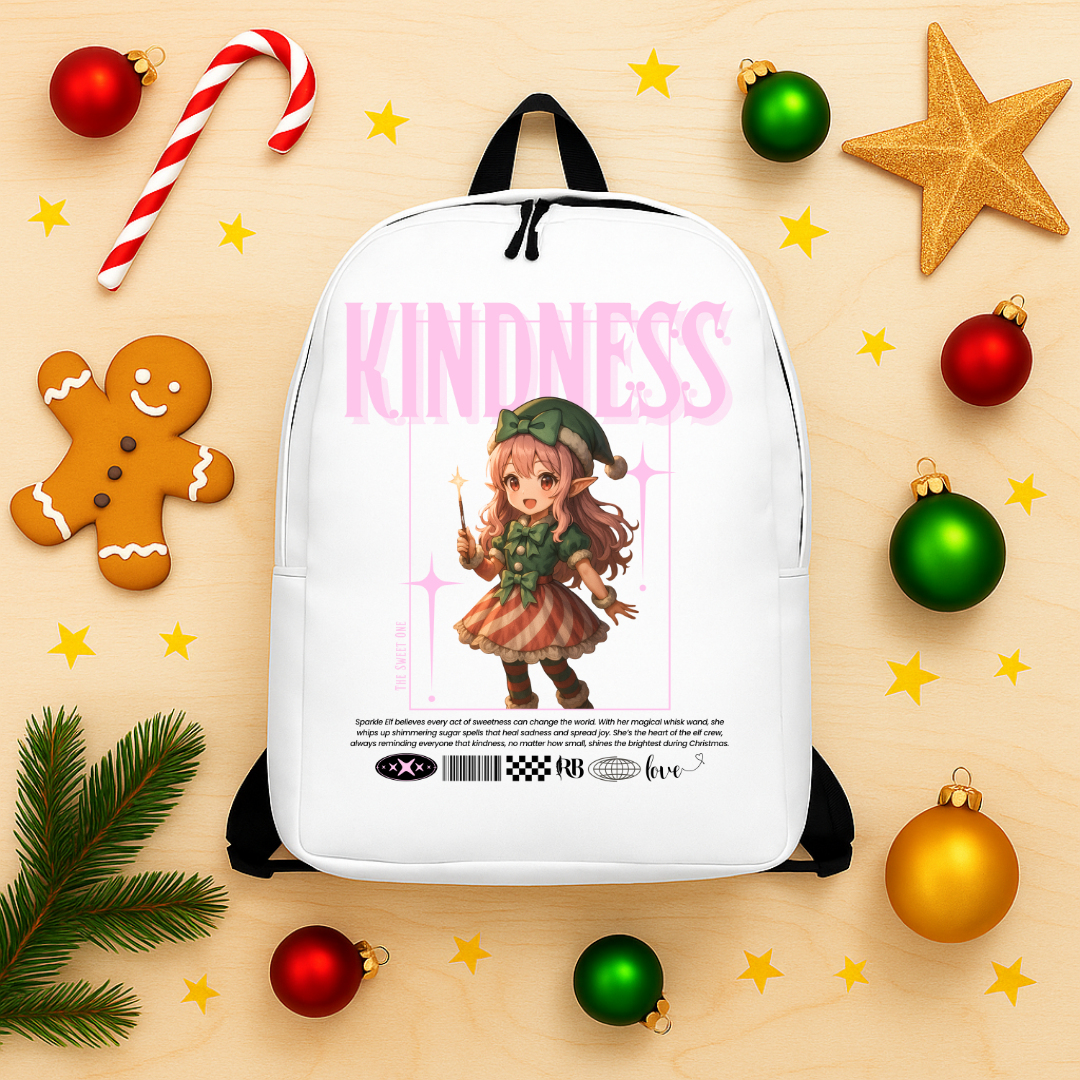 "Kindness"- Black | Minimalist Backpack