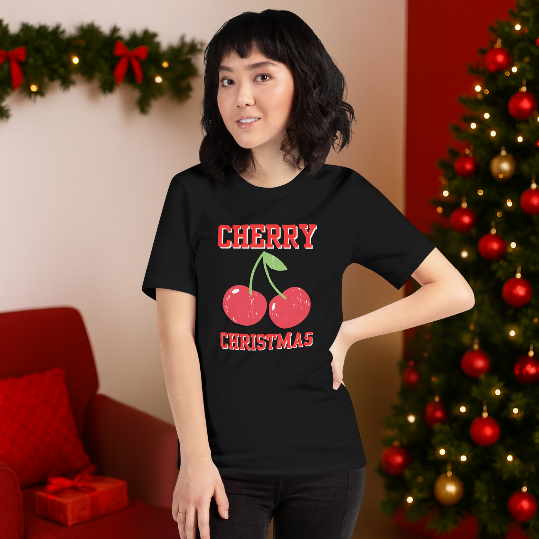 "Cherry Christmas"- White | Adults t-shirt