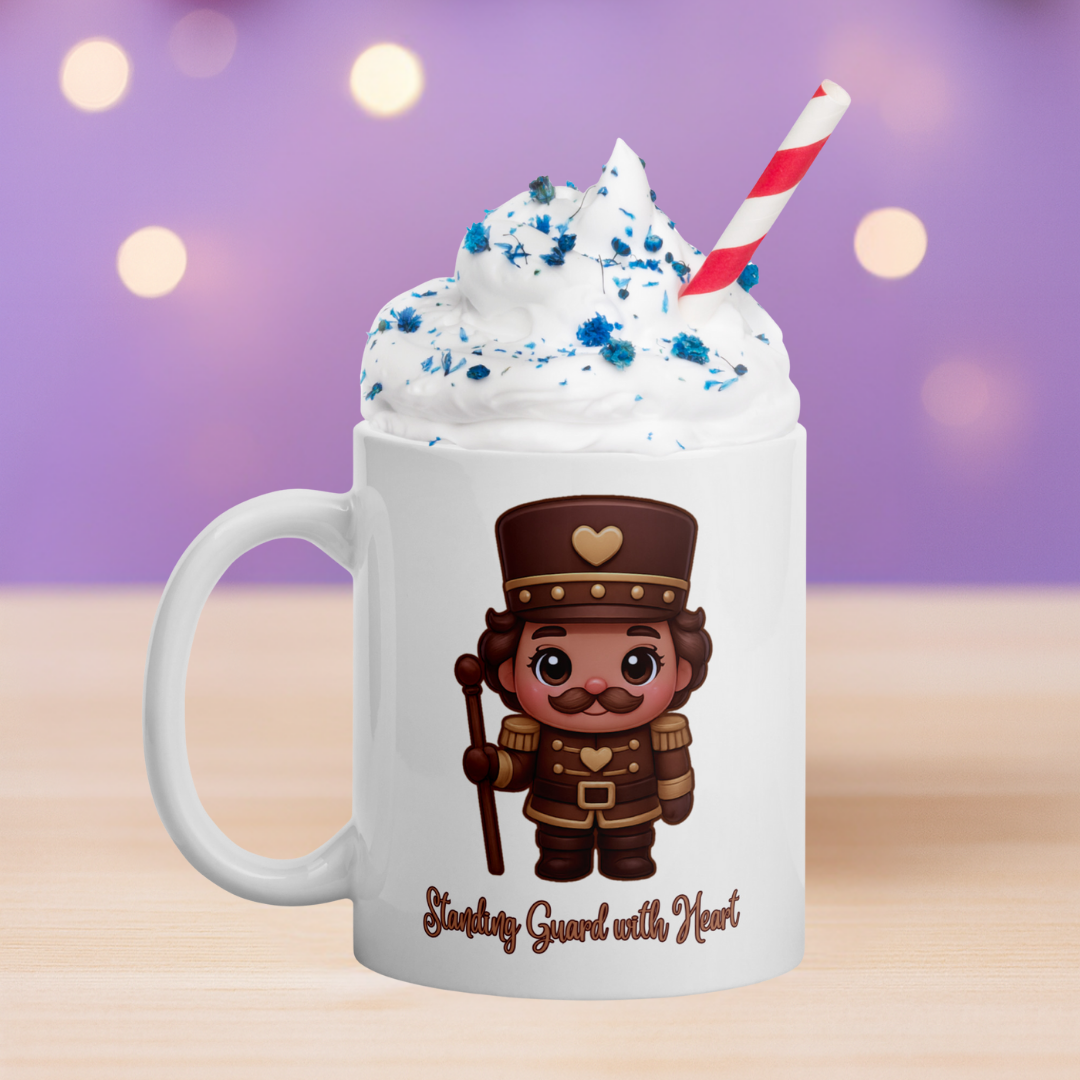 Dark Nutcracker Guard Kids White Mug