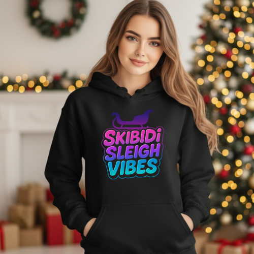 Skibidi Sleigh Teen Hoodie