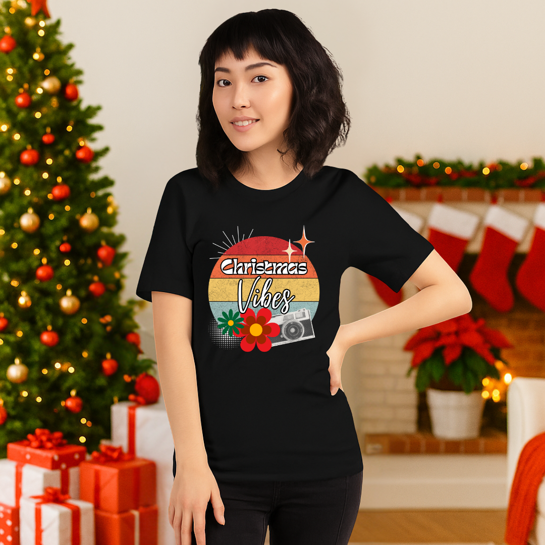 &quot;Christmas Vibes&quot; White | Adults t-shirt