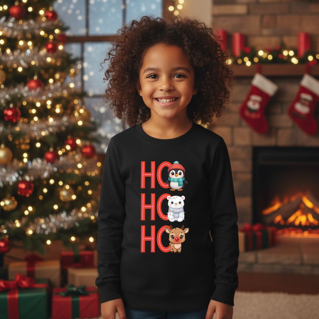 HO HO Vertical Text Kids &amp; Babies Sweatshirt